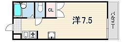 プチシャトー王塚 ワンルームの間取図画像