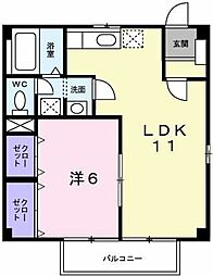 グリーンシティ 1LDKの間取図画像