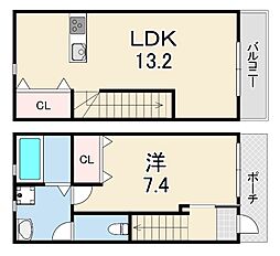 Mercure Court 1LDKの間取図画像
