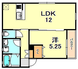KARIN舞子公園 1LDKの間取図画像
