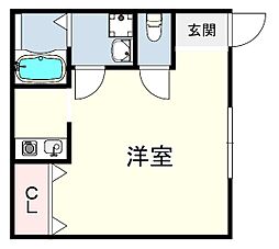 アクティー神戸 ワンルームの間取図画像