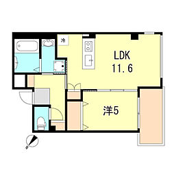 ナスタチウム 1LDKの間取図画像