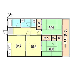 マンション雄姿 3DKの間取図画像
