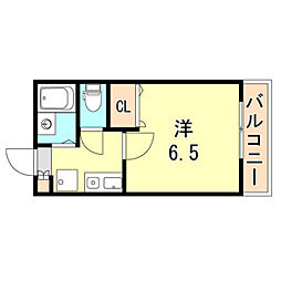 グラシア高丸 1Kの間取図画像