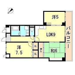 マノワールINO 3LDKの間取図画像