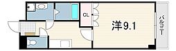 コンフォール白水 1Kの間取図画像