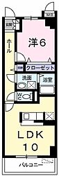 レジデンス神戸 1LDKの間取図画像