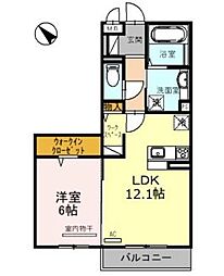 シャルムアンジュ 1LDKの間取図画像