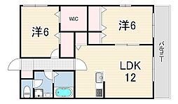 ヴィラージュ 2LDKの間取図画像