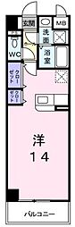 コン・タント・アモーレ 1Kの間取図画像