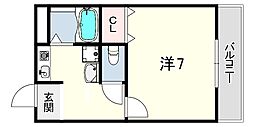ニュープレジデントフジサワ 1Kの間取図画像