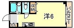 ソシオハイツ ワンルームの間取図画像