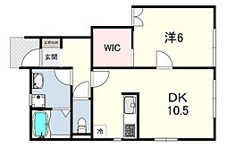 アパートメント遙 1SLDKの間取図画像