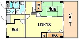 ハイムアゼーリア 2LDKの間取図画像