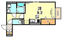 シャルマンヴィオラ ワンルームの間取図画像
