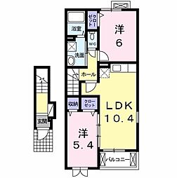 リヴェールコート1 1LDKの間取図画像