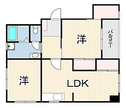 英風ビル 2LDKの間取図画像