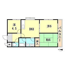 ハイツアイ 3DKの間取図画像