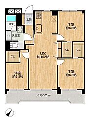 南福岡ファイナンス 3LDKの間取図画像
