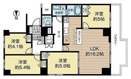 4部屋もある広々快適空間。それぞれのお部屋を何部屋にしようか考えるだけでも楽しいですね。