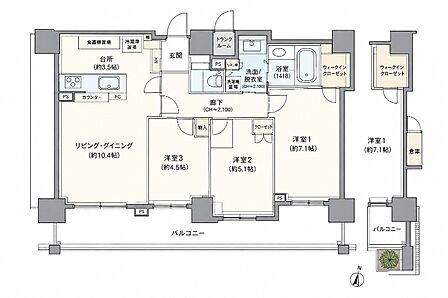 暮らしやすさを考えた、機能的なワンルームです!限られた空間でも、家具の配置がしやすく、自分好みの快適なスペースを作れそうですね♪
