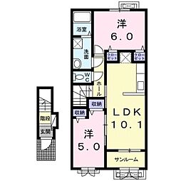 ラ・チクマ東御 2LDKの間取図画像