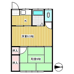 吉池アパート 2Kの間取図画像