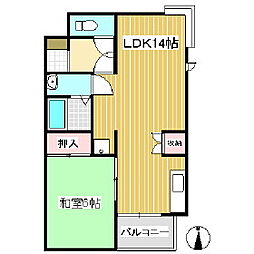 レジデンス染谷台C 1LDKの間取図画像