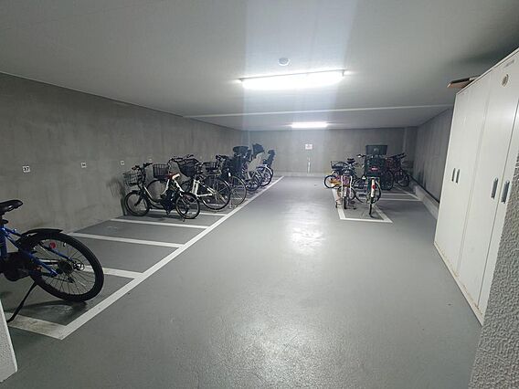 充実の駐輪台数...
