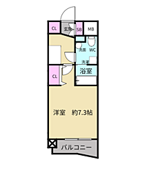 ウィルドゥ市岡 1Kの間取図画像