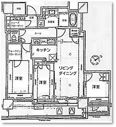 ザ・セントラルマークタワー 3LDKの間取図画像