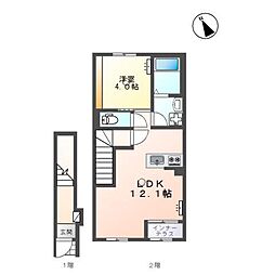 ハルカ 1LDKの間取図画像