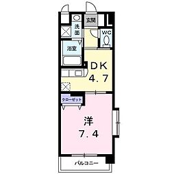ドエル6 1DKの間取図画像