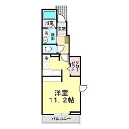 レジデンス宮の内 ワンルームの間取図画像