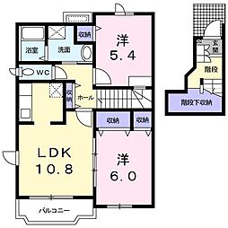 クラシックヒルズ 2LDKの間取図画像
