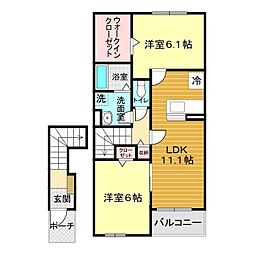エム・ワイ・ポポラ2 2LDKの間取図画像