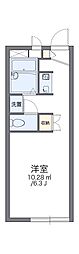 レオパレス貴船 1Kの間取図画像