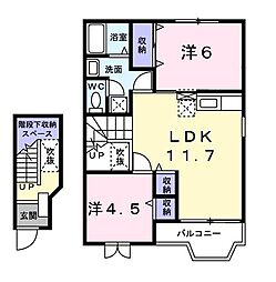 ドリーム21C棟 2LDKの間取図画像