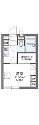 レオパレスアスリーサ 1Kの間取図画像