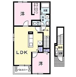 ビオーラ糸米 2LDKの間取図画像