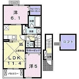 コート・ドール参番館 2LDKの間取図画像