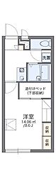 レオパレスASADA 1Kの間取図画像