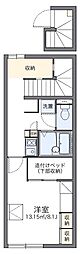 レオパレス蔵敷 1Kの間取図画像