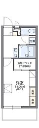 レオパレス大町 1Kの間取図画像