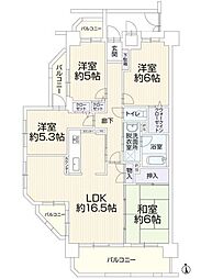 サーラ・グリーン惟信町 4LDKの間取図画像