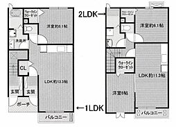 アイオーラメゾン 1LDKの間取図画像