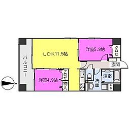 MM-5 2LDKの間取図画像
