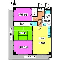 メルローズ30 3LDKの間取図画像