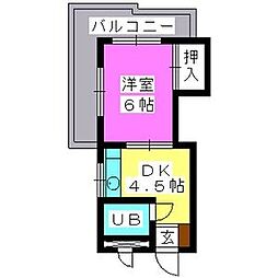 JOビル 1DKの間取図画像