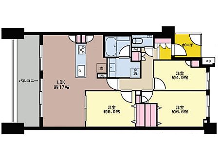 3LDK 間取り